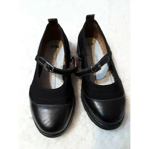 DR COMFORT casual solid black hook and loop 8.5EEE